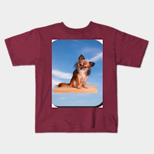 Dog on a board Kids T-Shirt